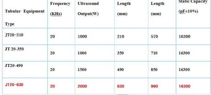 Ultrasone Tubulaire Reactor Ultrasone Tubulaire Omvormer voor JT 20-350