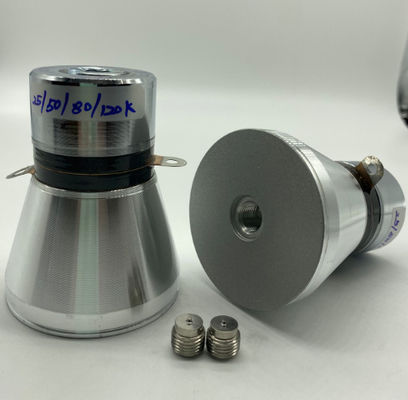 kwaliteit  80mm Ultrasonic Piezoelectric Transducer 25/50/80/120k Four Frequency Fabriek